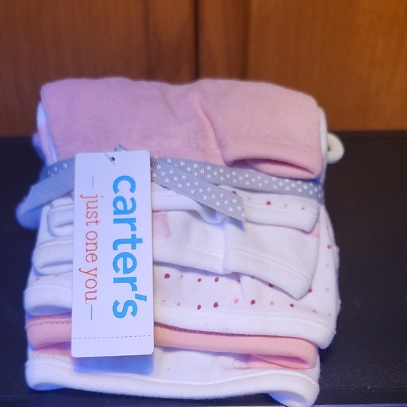 Carter's Other - Carter's Pink and White Washcloths